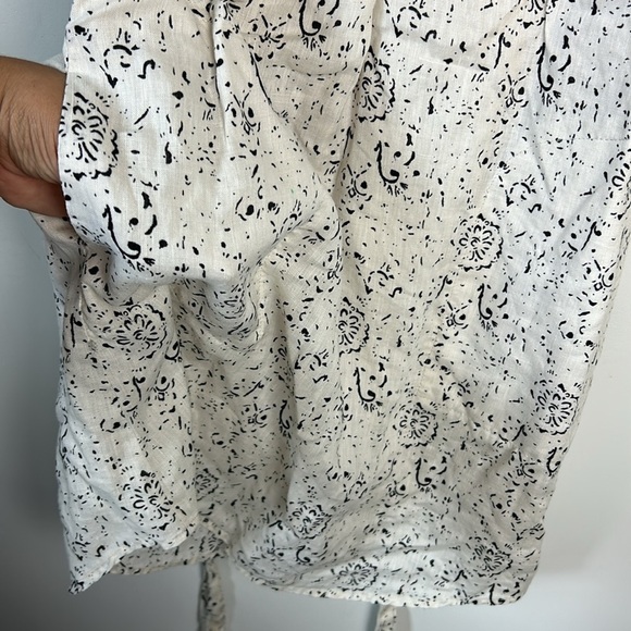 Cynthia Rowley 100% Linen Sz 2 Sleeveless Patterned Mini Dress English country - Picture 6 of 13